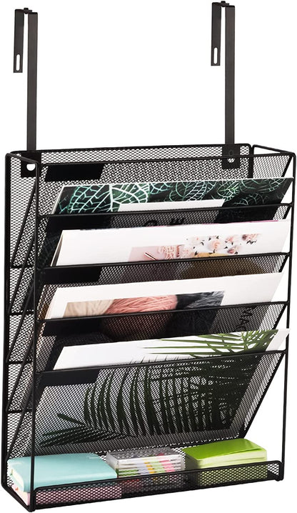 Hanging Organizer Cubicle File Holder - Wall Mount Storage, Office Cubical Accessories