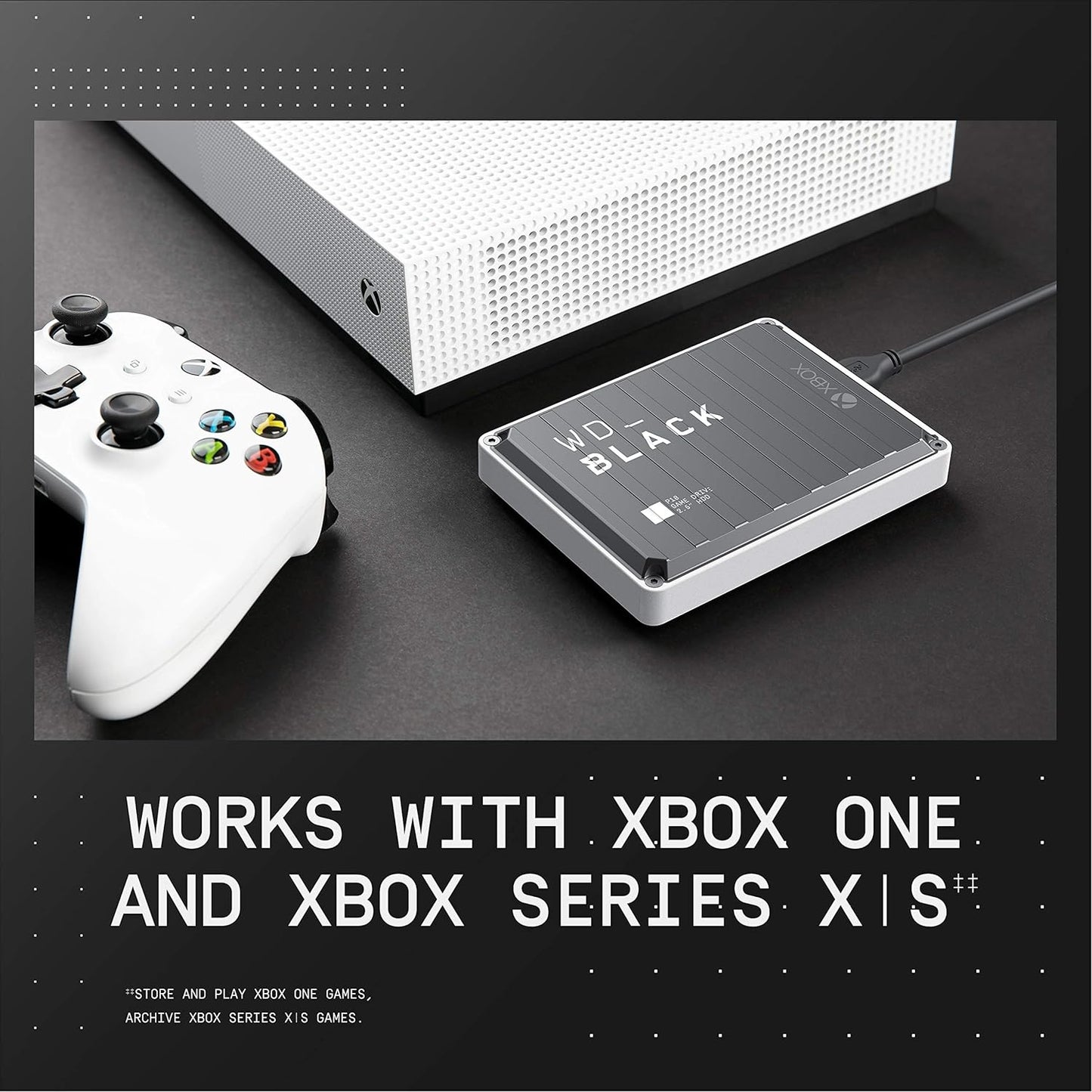 WD_BLACK 4TB P10 Game Drive for Xbox - Portable External Hard Drive HDD with 1-Month Xbox Game Pass - WDBA5G0040BBK-WESN